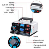 24V/12V Battery Charger Large Power 400W /260W Acar Battery Charger Trickle Smart Pulse Repair for Car SUV Truck Boat Motor H7D9