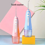 Oral Irrigator Portable Water Dental Flosser USB Rechargeable Water Jet Floss Tooth Pick 6 Jet Tips 240ml
