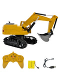1:24 8 Channel RC Truck Excavator Alloy Backhoes Bulldozer Remote Control Digger Engineering Vehicle Model Electronic Kids Toy