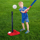 Tball Set T Ball Sets For Kids 5-8 Baseball Tee Yard Games Kids Portable Tee Ball Stand With Liftable Height And Storage Base In