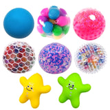 127D Hand Strengthener Sensory Fidget Toy w/ 8PCS Squishy Mesh Dough Ball Great Emotion Appease Gift Adult Anxiety Relief Toy