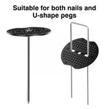 Garden 60pcs U-shaped Nails And 40pcs Spacers Garden Tools Staple Netting Lawn Landscape Pegs Securing Fabric Garden Stakes G8T9