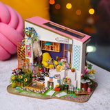 Robotime DIY Dollhouse Miniature Doll House Furniture Wooden Dollhouse Kits forChildren Gift for Dropshipping