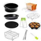 6/7/8in Air Fryer AccessoriesPizza Tray Grill Toast RackHome Kitchen Parts 3.2QT-5.8QT