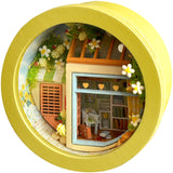 Cutebee DIY House Wooden Doll Houses Miniature Dollhouse Furniture Kit with LED Toys for Children Christmas Gift  Mini House