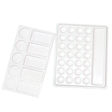 Oval/Square/Wave Palette High Quality Imitation Ceramic Material Watercolor Palette Variety of Styles Smooth and Durable Edges