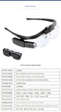 4.5 Power glasses repair magnifying glass six power reading and newspaper repair two LED light sources adjustable