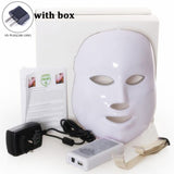 Led Facial Mask 7 colors Facial Rejuvenating Infared Light Therapy Phototherapy Mask Spot Acne Removal Face Skin Care Tool