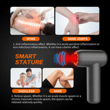 Electric Massager Muscle Massage Gun Muscle Stimulator Vibrating Back Neck Massager with 6 Heads Body Slimming Relief Pain Relax