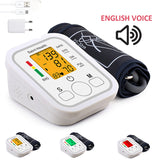 Automatic Digital Blood Pressure Monitor Upper Arm LCD Blood Pressure Monitors with English voice Home BP Heart Rate Pulse Meter