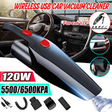 Strong Power 5500/6500pa Car Vacuum Cleaner 120W Cordless Wet and Dry Dual Use Auto Portable Vacuums Cleaner For home Office