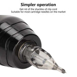 Cordless Rotary Tattoo Pen Aluminum Alloy Battery Power Supply Motor Microblading Tattoo Machine for Liner Shader Black