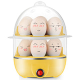 Double Layer 14 Eggs Capacity Egg Boiler Steamer Electric Egg Cooker Corn Milk Steamed Kitchen Cooking Machine