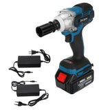 Drillpro 388VF Brushless Cordless Electric Impact Wrench 1/2 inch Power Tools 15000Amh Battery + Sleeve For Makita 18V Battery