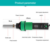 450w 220V Soldering Hot Air Gun Constant Temperature Brushless Fan LCD Heat Gun Portable Home Diy Plastic Welding Power Tools