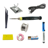 USB soldering iron kit portable 5V 8W YUSB mini welder set with plastic case including tweezers desoldering pump solder wire