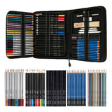 72Pcs/set Drawing Pencils Set Sketch Colored Pencils Painting Set Watercolor Metallic Complete Artist Kit Painting Art Supplies