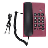 Home Landline Phone Wired Phones Desktop Corded Fixed Phone for Home Office Hotel Telephone Support Pause Mute Redial Function