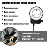 LED Round Light for Microscope Lamp for Microscope Brightness Adjustable Microscope Light