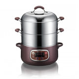 Large Three-layer Electric Steamer Multi-layer Electric Cooker Multi-function Kitchen Large Capacity And Timing Can Be Reserved