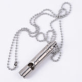 Outdoor  Alloy Whistle With Chain Light weight High Decible Titanium Emergency Cheerleading Whistle Survival Camping Ultra