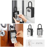 Door Padlock Key Storage Secret Box Organizer 4 Digit Combination Password Security Code Lock No Key Home Safe Box Caja Fuerte