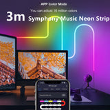 3m Symphony WiFi Music Neon Light Strip Led Music Light Bar DIY Modeling USB Light Strip RGB Led Strip Lights 16 Million Colors