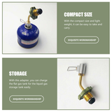 Metal Gas Charging Valves Gas Refill Adapter Gas Charging Adapter Propane Filler Adapter for Hiking Outdoor Picnic