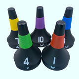 10Pcs/Set Basketball Training Barrel Obstacle Cone Football Training Horn Barrel Non-Slip Durable Training Supplies