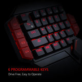 One-handed Keyboard Left-handed Compact Mini Portable Game Keypad for Chicken Game PC PS4 Gaming Keyboards 35Key