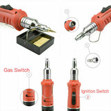 Gas Soldering Iron Kit Set Cordless Auto Ignition Butane Gas Soldering Iron Kit Ignite Welding Torch Tool for Electric Repair