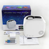 LED Star Galaxy Starry Sky Projector Night Light Rotating Water Waving Atmospher Bedroom Beside Lamp for Home Decor Kids Present