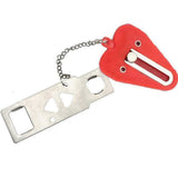 Portable Door Lock Lockdown Double Hole Security Lock Door Extra Lock Inside Door Locker Security Devices