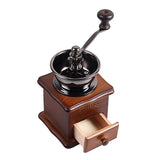 Wooden Handmade Coffee Beans Grinding Manual Grinder Machine Retro Wood Design Hand Coffee Burr Mill Manual Bean Grinder