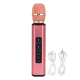 Wireless Bluetooth Microphone Portable Handheld Microphone Speaker with Built-in 2000mAh Rechargeable Battery for PC Smartphones