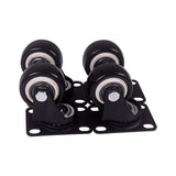 1.5 Inch Dia Heavy Duty 200KG Black Polyurethane Swivel Castor Wheels Trolley Furniture Caster Pack of 4