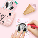 Children Kids Instant Print Camera With Thermal Photo Paper 1080P 12MP Child Birthday Gift Photo Video Digital Cameras For Girls