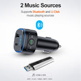 USB Car Charger Bluetooth Hands Free Kit Coche FM Modulator MP3 Music Adapter DC12V 24V Universal Auto Accessories