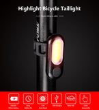 New Bicycle Light USB Charging Warning Light Bicycle Tail Light COB Highlight Red And Blue Light Night Riding Bicycle Lights