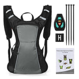 LED Turn Signal Backpack IPX5 Waterproof Reflective Backpack USB Rechargeable Safety Light Bag Wireless RC Bicycle Bag Cycling