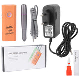 AC 100‑240V Nail Drill Machine Multifunction Electric Manicure Drill Nail Drill Set for for Men Women and Children Orange