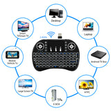 2.4Ghz Wireless Keyboard 7 color backlit i8 Mini Russian English 3 colour Air Mouse with Touchpad Remote Control Android TV Box