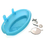 1pc Blue Plastic Pet Bird Bath Cage Parrot Bathtub With Mirror Bird Cage Pet Toys Birds Accessories