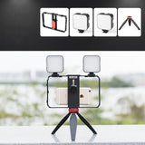 Vlogging Kit Phone Video Kit Accessories Fill Light Microphone Stabilizer PTZ for Phone Video Recording for YouTube Vlog