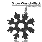 18 In 1 Snowflake Multi Pocket Tool Keychain Spanner Hex Wrench Multifunction Screwdriver Multipurpose Camp Survive Outdoor Hike