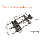 Cabinet Maker's Vise Woodworking Bench 7 Inch Heavy Duty Clamp Cast Steel Wood Work Table Clamping Vises