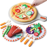 Pretend Play Set Simulation Food Cutting Pizza Fruits Vegetables Kitchen Series Plush Toys Play House Toy Set Kids Education Toy