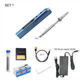 SQ001 mini portable Smart electric soldering iron STM32 processor Digital display welding tool for ts100 with DC Power supply