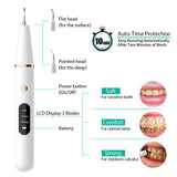 Electric Sonic Dental Scaler Oral Teeth Tartar Remover Plaque Stains Cleaner Calculus Removal Teeth Whitening Portable with LED