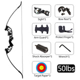 30-50lbs Recurve Bow Powerful Archery Professional Bow Arrows For Outdoor Hunting Shooting Competition Accessories